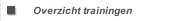 Overzicht trainingen